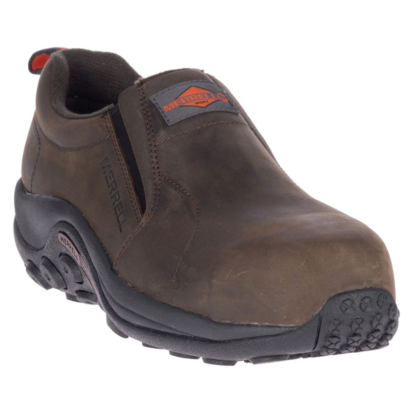 Chaussure de Securite Merrell Jungle Moc Leather Comp Toe Chocolat Homme | D.P.UWRM